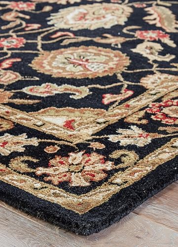 Image of 4x6 Ft Wool Tufted Rug - Compact Handcrafted Carpet for Small Living Rooms, Bedrooms & Study Areas