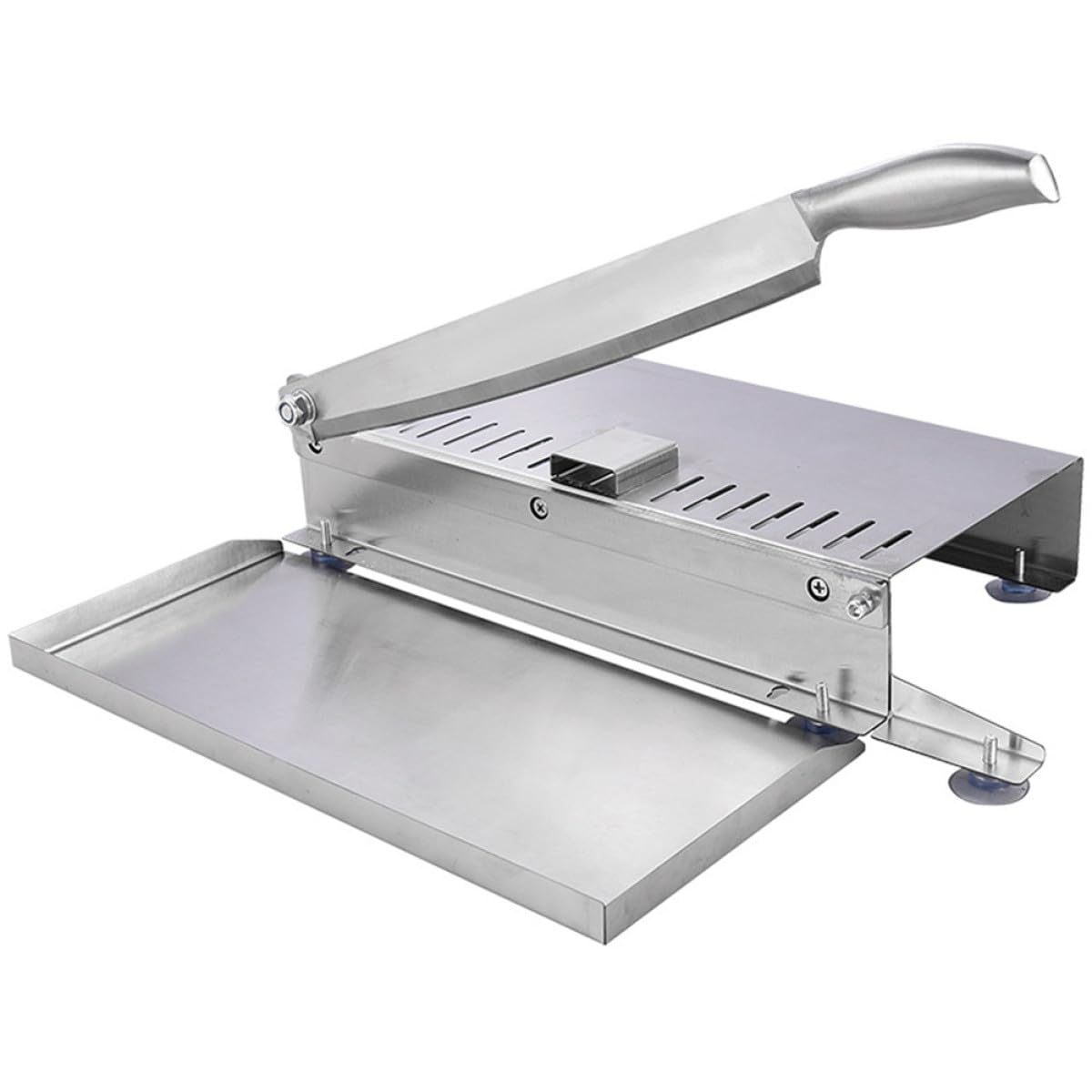Trancheuse à Viande Manuelle en Acier Inoxydable Outil Polyvalent pour Côtes Poulet et Poisson Coupe-Viande Réglable pour Usage Domestique Découpe Viande Légumes