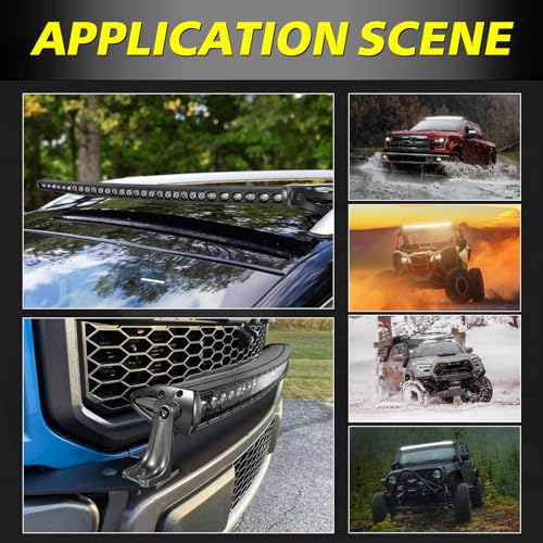 Image of 40 inch 21000LM Single Row Curved LED Light Bar w /Wiring Kit & Cover
