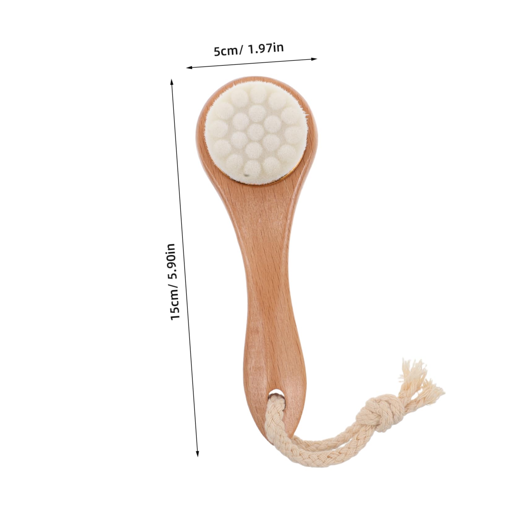 NOLITOY Long Handle Facial Cleansing Brush Double Sided Exfoliating Brush for Deep Cleaning Blackhead Removal Gentle Face Scrubber for Women Skincare Tool Kit