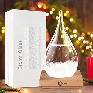 Valentines Gifts for Her Him, Storm Glass Water Drop Glass Barometer Weather Forecast Bottle Weather Station, Home and…