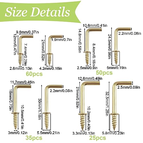 UFURMATE Screw in Hooks - Image 2