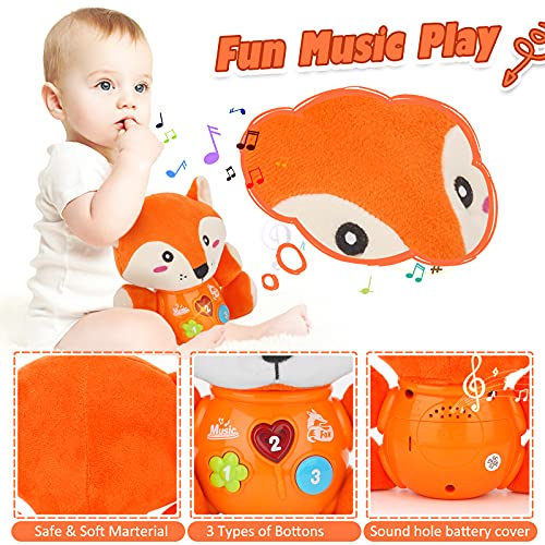 daboot Musical Baby Toys, Cute Fox Baby Newborn Toys for Toddlers Babies 0 3 6 9 12 Month, Infants Baby Toy for Girls… - Image 5