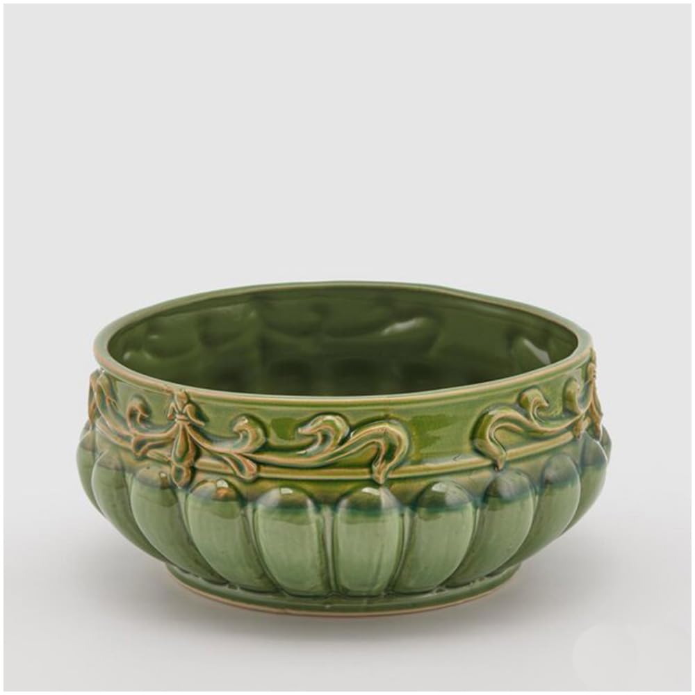 Porte-plantes Freaky Liberty EDG vase bas intérieur en céramique verte
