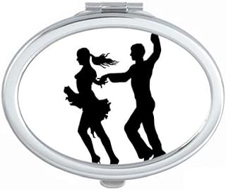 Dancer Duet Dance Performance Art Mirror Portable Fold Hand Makeup Double Side Glasses