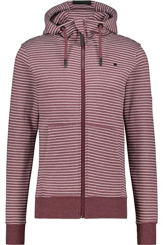 ALIFE AND KICKIN TrasherAK Z Sweat Jacket Herren Kapuzensweatjacke, Sweatjacke dark cherry melange L