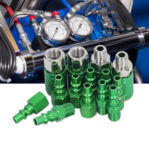 Kit de Acoplador e Plugue de Ar Universal, Conjunto de Acessórios de Liga de Alumínio de 4 Unidades