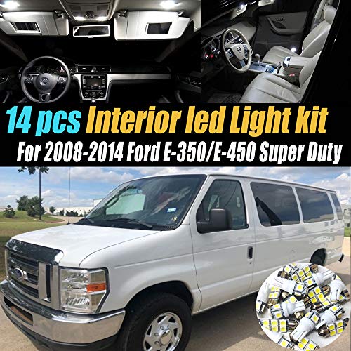 Kit 14 piezas luz interior LED 6000K para Ford E-350/E-450 miniatura 1