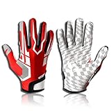 equlup Fußball-Empfängerhandschuhe, Polyurethanfaser Softball-Schlaghandschuhe Elastisch Weich Baseball-Schlaghandschuh für Jugendliche, Erwachsene und Unisex(S)