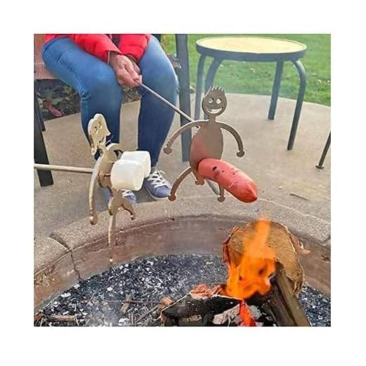 Hot Dog Roaster, Stainless Steel Marshmallow Roaster, Novelty Barbecue BBQ Tools, Barbecue Forks Accessories for Campfire, Bonfire and Grill (Marshmallow Girl + Hot Dog Boy) MA