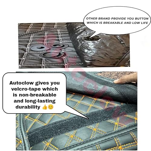 Image of Autoclow /Premium 7D Car Mat for Mahindra Xuv 700 (7-Seater) || Luxury Leather Dual-Stitch 7D Car Floor Mat Full Set || 100% Waterproof || Color : TAN Stitch-TAN Grass (Design-1)