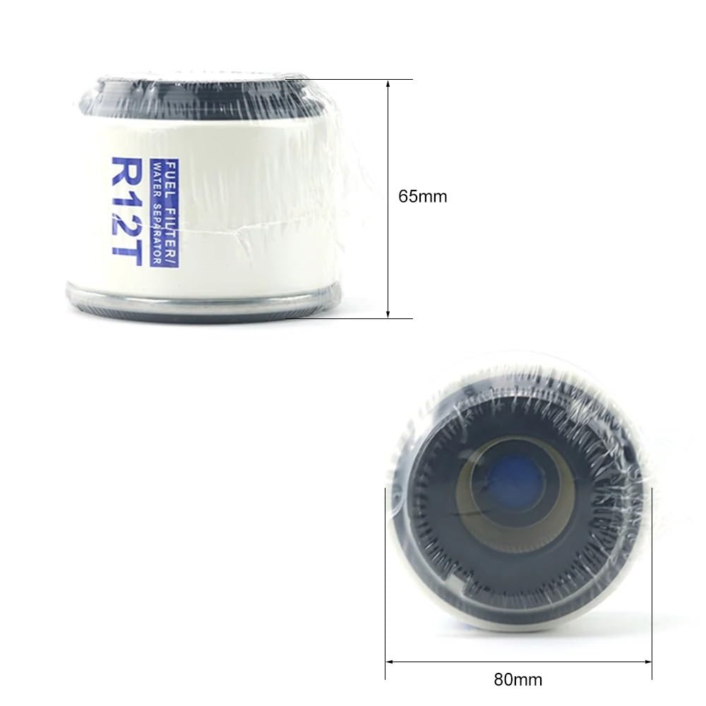 Filtros de combustible para coche Filtro de gasoli Para motor diésel de turbina separadora de agua y aceite R12S R12T, 1 ud./2 uds.(2PCS)