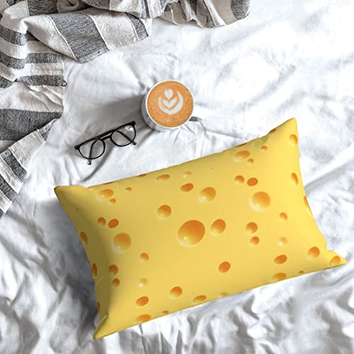 Hf Hsfeo Funny Food Cheese Pattern Pillowcase With Hidden Zipper Home Decorative Rectangle Throw Pillow Cover Cushion Case 16X24 Inch For Bed Couch Sofa #TOP4