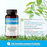 BIOHERBA Knoblauch Kapseln – 100 Stück mit 260 mg hochdosiertem Extrakt mit Vitamin B1 für den normalen Energiestoffwechsel PZN 19680003