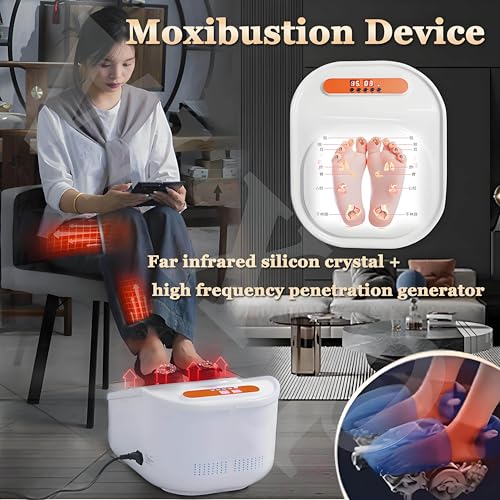 Massaggiatore elettrico riscaldato per piedi per rilassamento e sollievo dal dolore, dispositivo portatile per la terapia della moxibustione per uso domestico