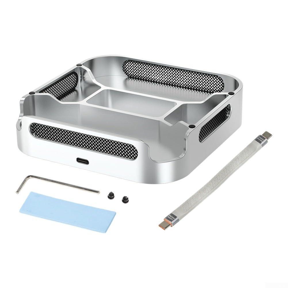 Dissipazione di calore SSD Enclosure Per Mac, Lega di Alluminio Antipolvere Caso Con Ventilatore di Raffreddamento, Adatto M.2 NVMe NGFF 2230 A 2280, USB 3.1 10Gbps Fast Backup