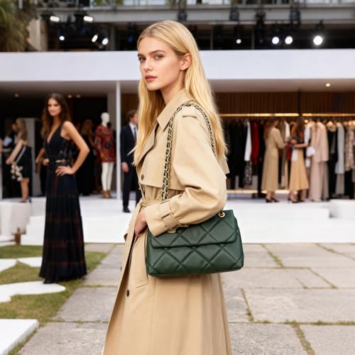 Image of Gladdon Quilted Crossbody Purses for Women Small Ladies Shoulder Bags with Chain Trendy Clutch Purse Cute Designer Bag