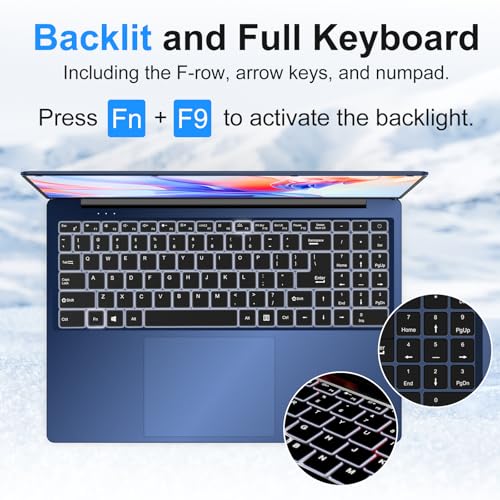 undefined 16 Inch Laptop Computer, Gaming Laptop 2025, 16GB RAM 1TB SSD, N150 Processor(Up to 3.6GHz), FHD 1920 * 1200, 180° Open, Backlit, BT4 WIFI5, Windows 11 Pro, 6000mAh/46.2Wh, Premium Navy の商品画像 5