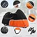 Trike Cover, Waterproof 3 Wheel Motorcycle Cover for Harley Davidson, Honda Goldwing, Kawasaki Trike Accessories, with Windproof Buckle, Reflective Strap, Black&Orange