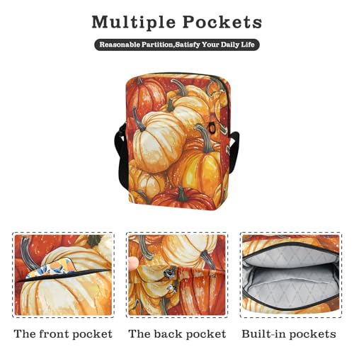 KLL Safari Orange Autumn Pumpkin messenger bag cute Vegan Leather men shoulder bag Travel Shoulder Handbags2