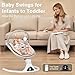 Baby Swing, Electric Infant Swing with Remote Control, 5 Speed Adjustable, Machine Washable Cushion, 5 Point Safety Harness, Bluetooth Music, Portable Baby Swing (Beige)