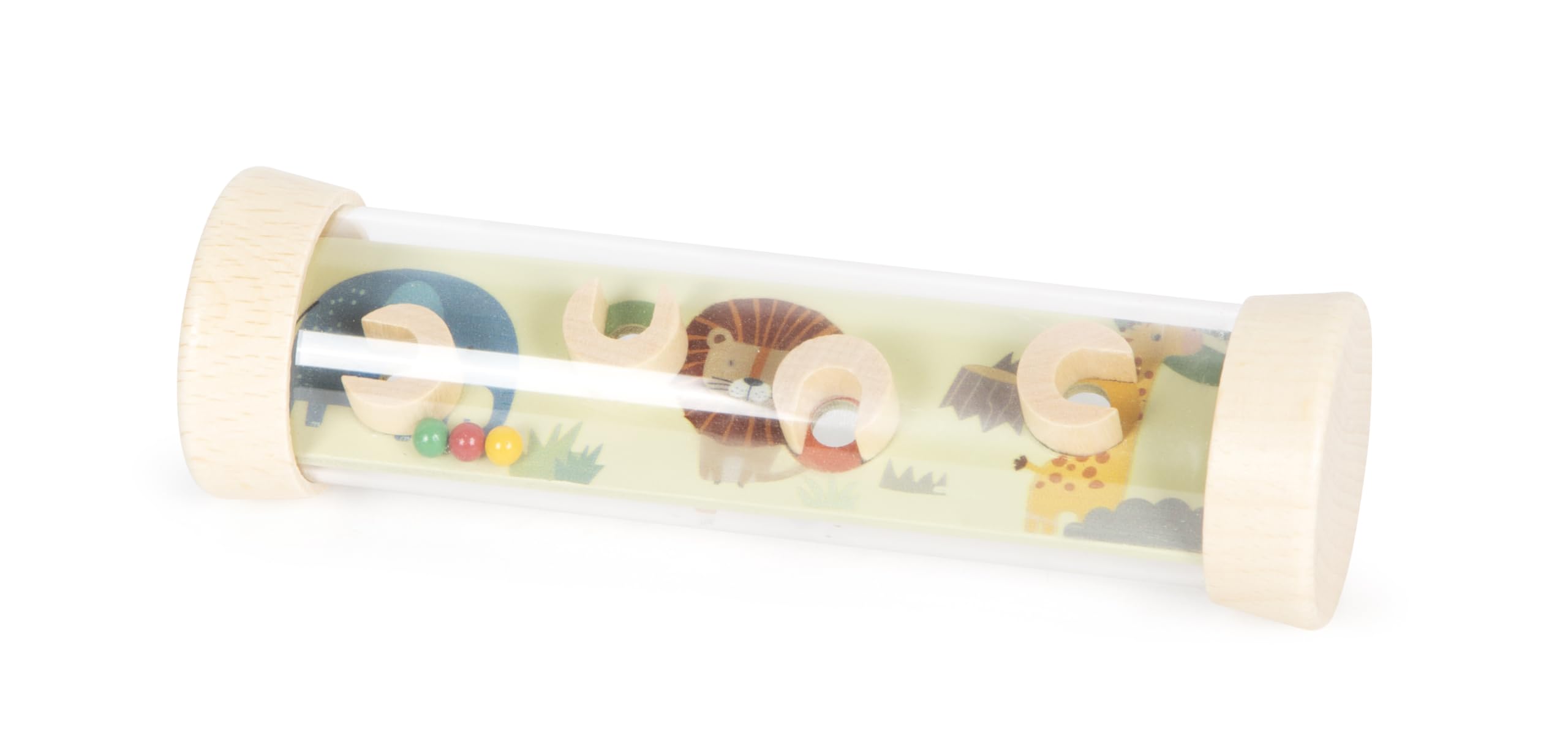 Small Foot Marble Maze Puzzle in a tube, wood, 2 different marble mazes, for kids aged 3+ years old, 12651