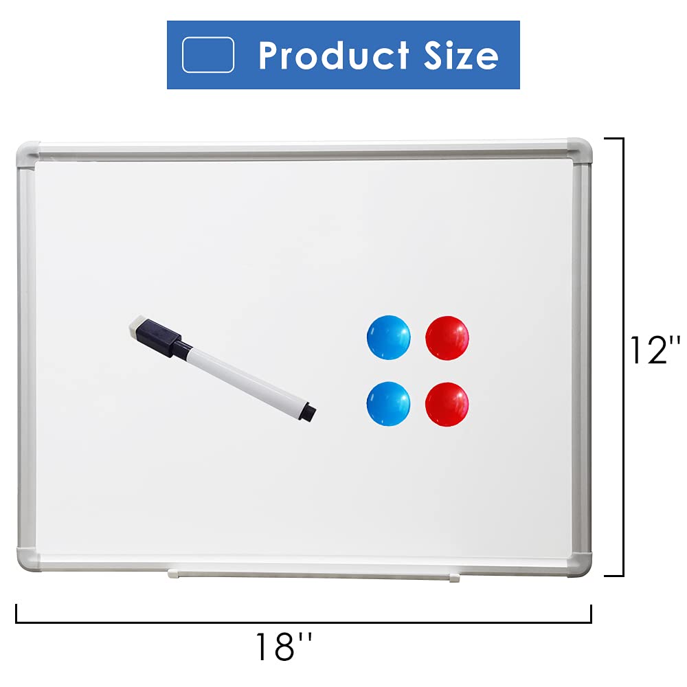 DEVELOP 12x18 Inch Magnetic Dry Erase Board – Silver Aluminum Frame, Wall Mountable, Includes Tray & Hardware - View #8