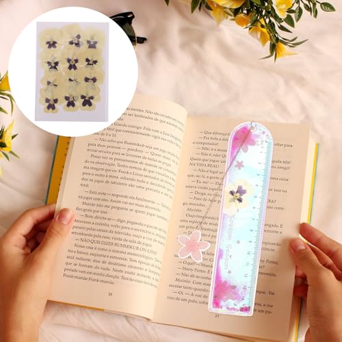 Flores secas prensadas para manualidades 36 pcs miniatura 5