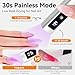 Makartt UV Nail Lamp, Handheld Flash Cure Lamp with Painless Mode 800mAh Rechargeable Portable Nail Light with LCD Display & 3 Timers for Home & Salon DIY(Silver)