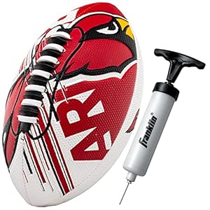 Franklin Sports NFL Arizona Cardinals Football – Youth Mini Football – 8.5″ Football- SPACELACE Easy Grip Texture- Perfect for Kids !