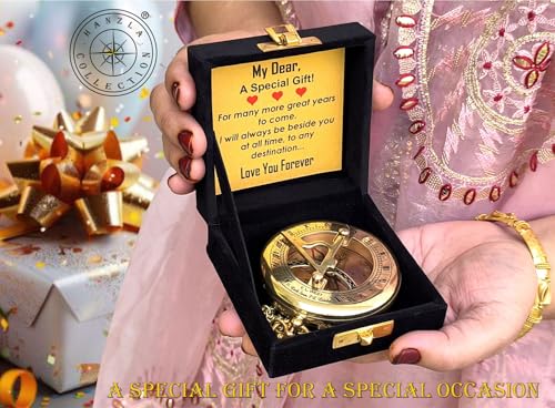Reloj de sol con brújula abierta de latón pulido estilo vintage 4