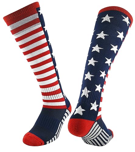 American Flag Athletic Knee-high Socks for Baseball Football Softball Soccer2