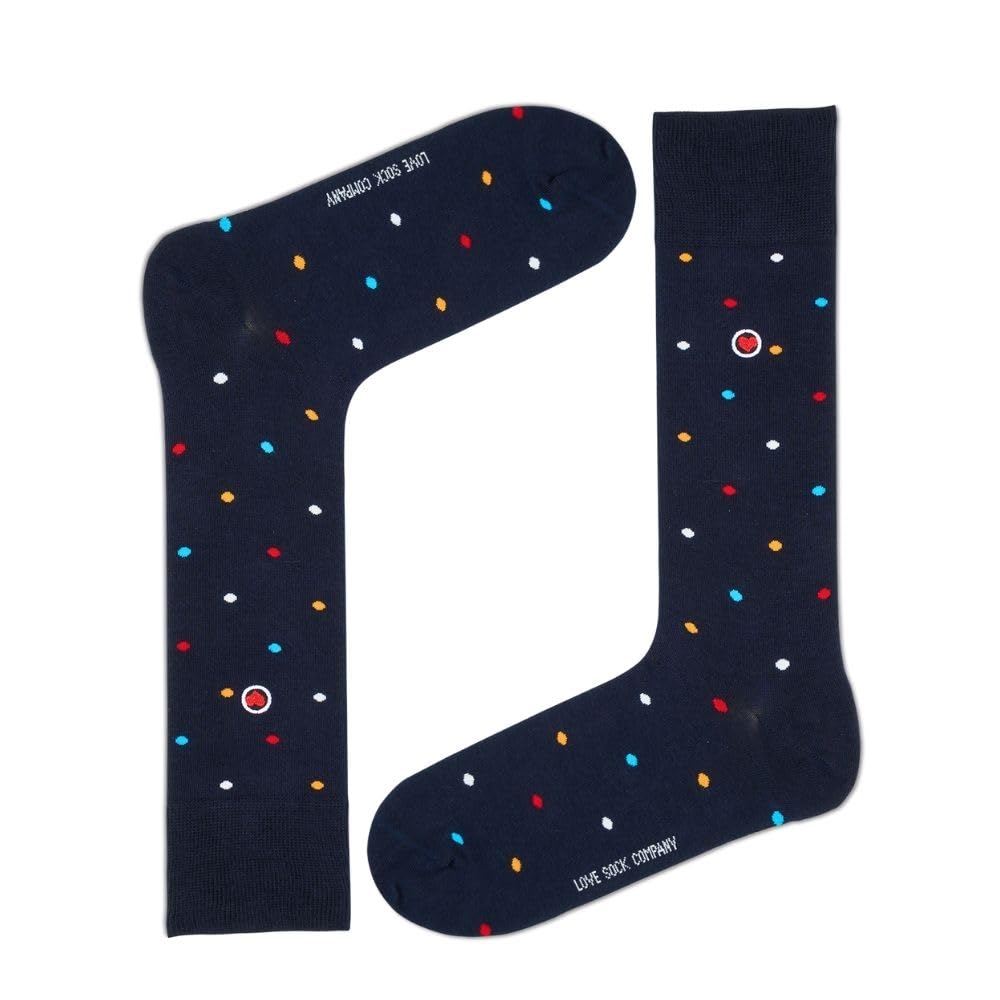 Love Sock Company 3 pack Men's Bundle Premium Colorful Funky Patterned Men's Dress Socks