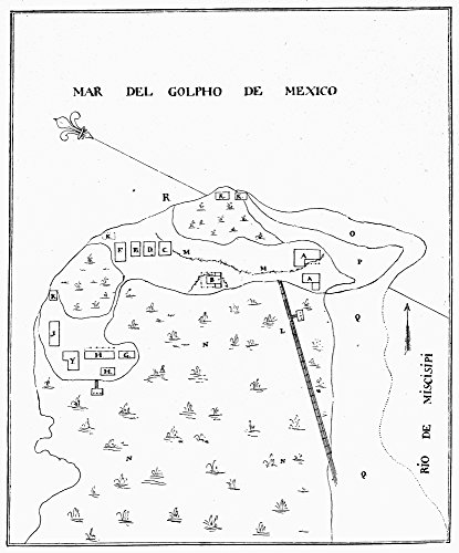 Map San Carlos 1764 Nplan Of The Island Of San Carlos (La Balize) Established By Antonio De Ulloa At The Mouth Of The Mississippi River 1764 At The Present Site Of New Orleans Poster Print by (24 x 3