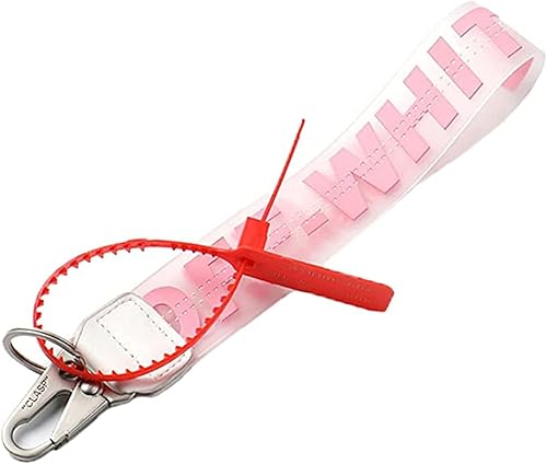 Behoneybee Llavero de pulsera, correa de muñeca, llavero de moda, llavero de oficina, llavero de cintura, Rosado