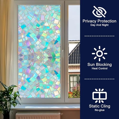 Película para ventana adhesiva de vidrio con diseño colorido miniatura 2