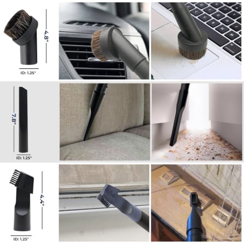 Image of 1.25 Inch Stainless Steel Vacuum Extension Wand Compatible with Vacuums using 1 1 /4 Inch (1.25in) 32mm Accessories - 1 1 /4 Vacuum Extension Tube for Shop Vac (Extension&Attachments)