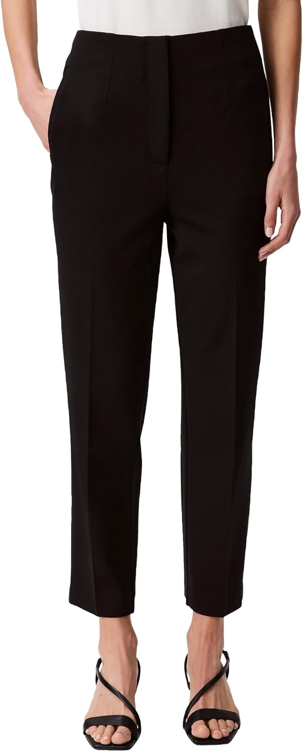 Calvin Klein Jeans Womens Ponte Cropped Straight Pants