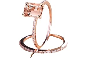 Delicate 18K Rose Gold Morganite Ring for Women