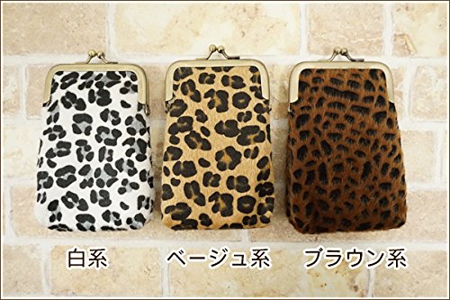 Amazon.co.jp: アイコス用のケース がま口 ポーチ ヒョウ柄 ブラウン系