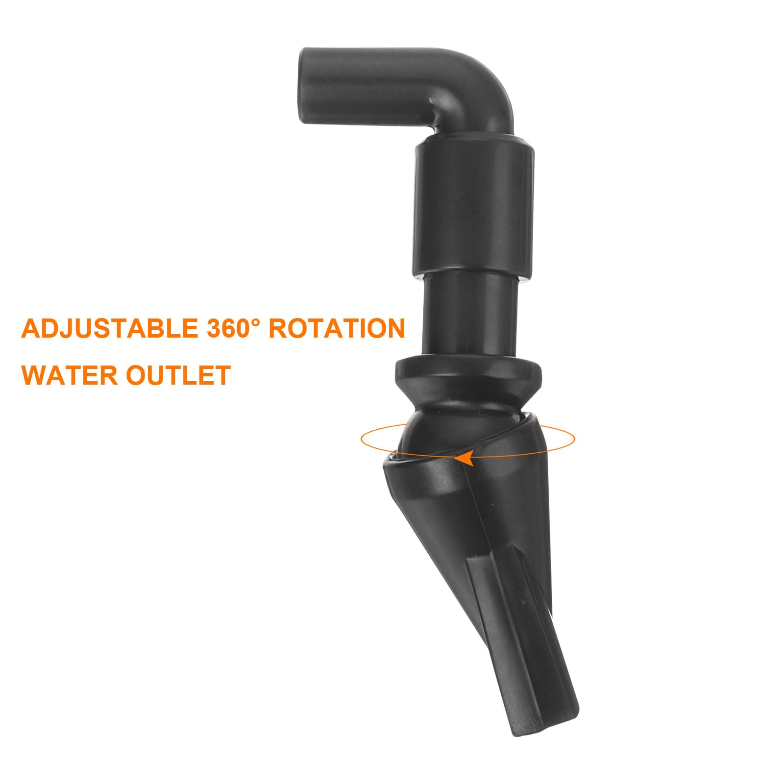 Tubo Di Ritorno A U Per Acquario | Ugello Regolabile 360° | Nero | Per Pompe D'Acqua E Filtri - Foto 9