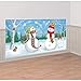 Whimsical Snowman Plastic Scene Setter | Christmas Decoration
