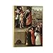Produktbild NOLEGA Hieronymus Bosch Berühmte Leinwandbild,Ecce Homo,Bild Druck auf Leinwand,Gerahmt Bilder,Reproduktion auf Leinwand,Wohnzimmer Wandkunst Gemälde 60x85cm Goldener Rahmen