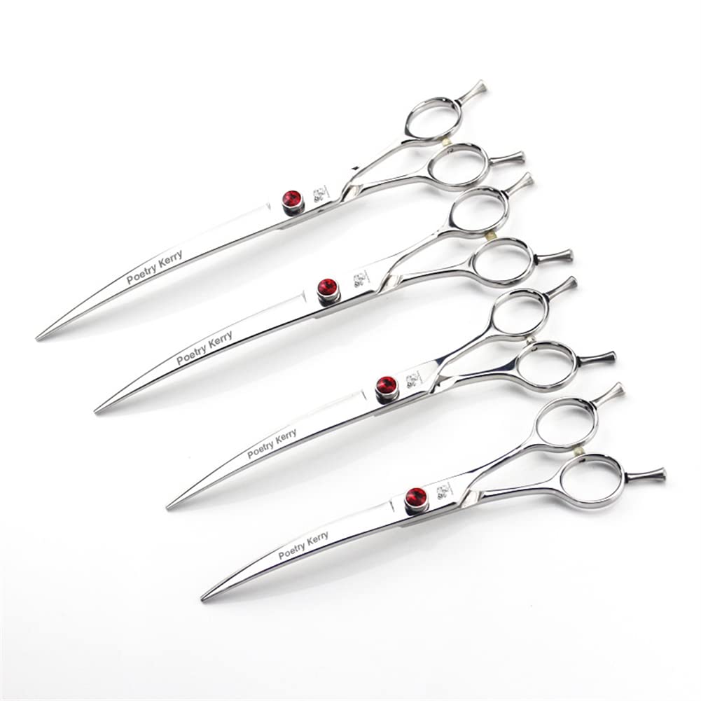 Pet Grooming Taglio, Forbici Curva per Cani Grooming, Lame A Doppia Lati, Trimmer per Capelli per Animali Domestici per Pet Groomer O Famiglia Fai da Te,7.5 inch