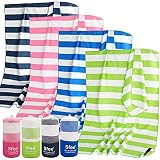 Sfee 2 Pack Microfiber Oversized Beach Towel, Quick Dry Towel Travel Towel Camping Towel Super Absor