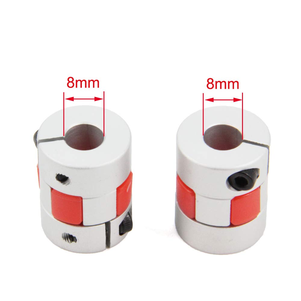 Flexible Shaft Couplings - 8mm Plum Connectors for CNC & 3D Printers -2