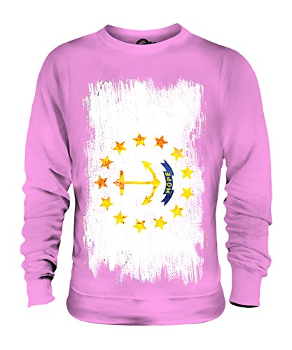 Sweat-shirt Rhode Island drapeau grunge vêtement américain vintage pour homme et femme