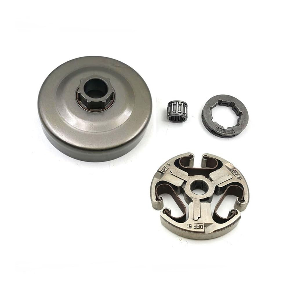 Kit de Tambor Embrague Paso 3/8 7T con piñón llanta y rodamiento for Motosierra 362, 365, 371, 372, 372XP, 570 575. Reemplaza la Pieza 503744401(Clutch Drum Kit A)