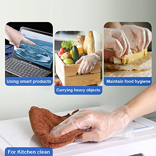 Promedix P 200Pcs Disposable Gloves,Hybrid Plastic Gloves,Latex Free Gloves For Household Cleaning,Food Prep Gloves For Kitchen #TOP2