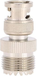 PL259 Connector Coaxial Adapter,Nickel Plated Brass BNC Male to UHF Female Adapter coaxial Adapter for Antenna,Radio,Wi-Fi,Coaxial Cable,LMR,Wireless LAN Equipment, CCTV